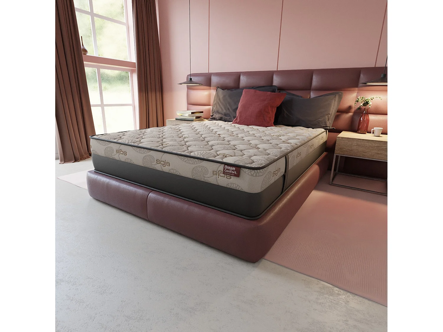 Matelas en mousse à mémoire de forme Soja Excellence Nature 80x180 28 cm Double Face Indépendance des Lits Fermeté Haute Dream Confort