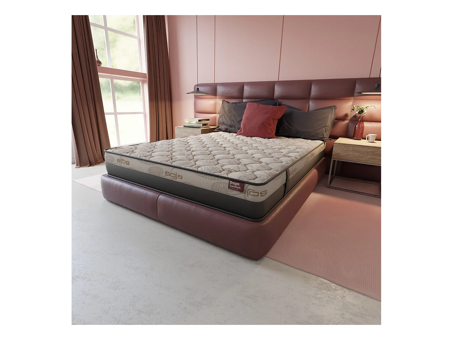 Matelas en mousse à mémoire de forme Soja Cloud Essential 90x190 22 cm Double Face Indépendance des Lits Fermeté Haute Dream Confort