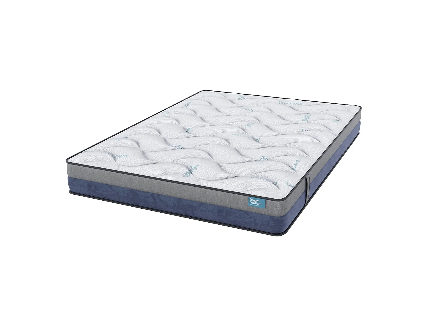 Matelas en mousse à mémoire de forme Gel Cloud Majestic 80x180 22 cm Double Face Indépendance des Lits Fermeté Haute Dream Confort