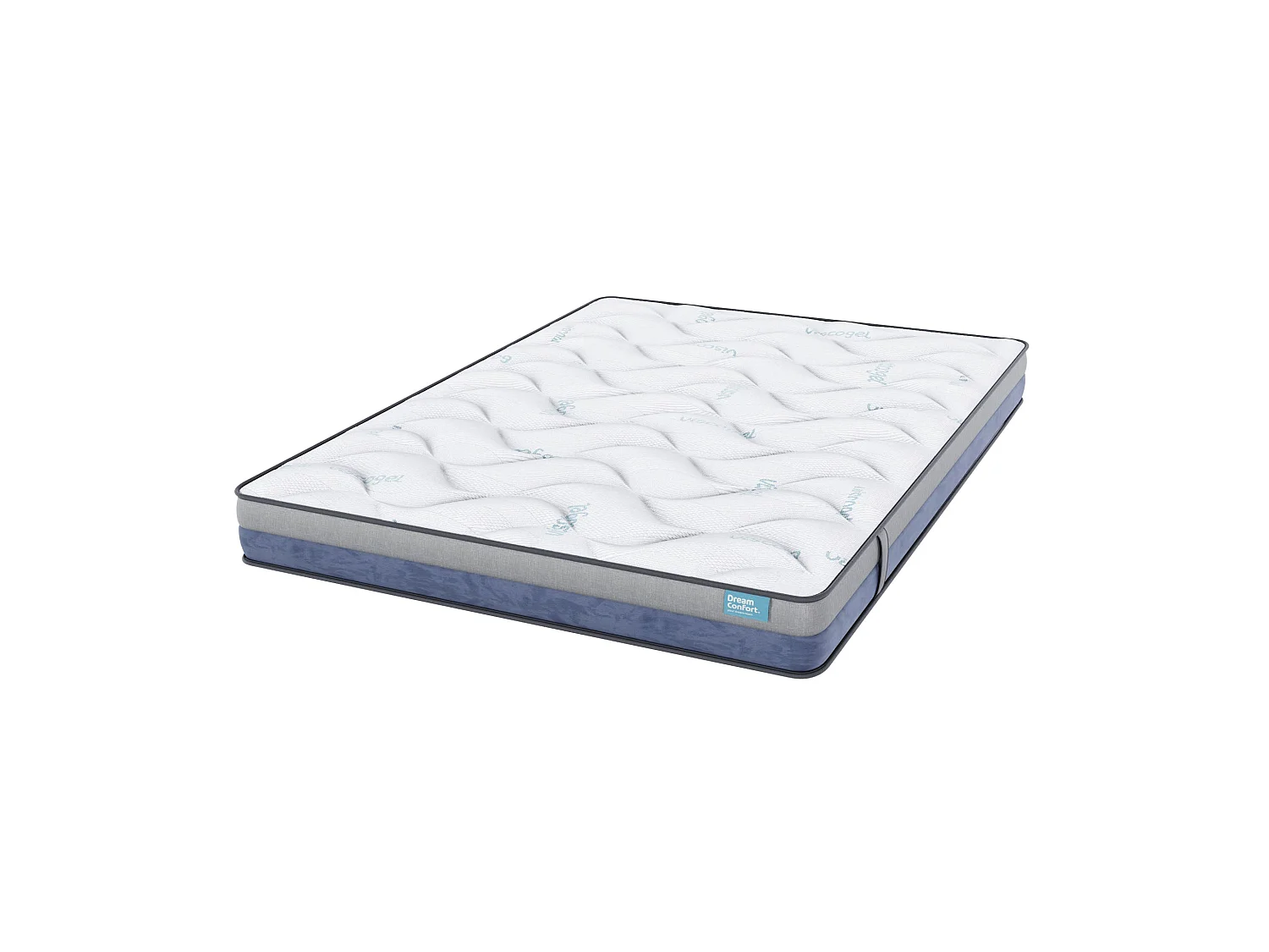 Matelas en mousse à mémoire de forme Gel Smart Resilence 135x200 16 cm Double Face Indépendance des Lits Fermeté Haute Dream Confort