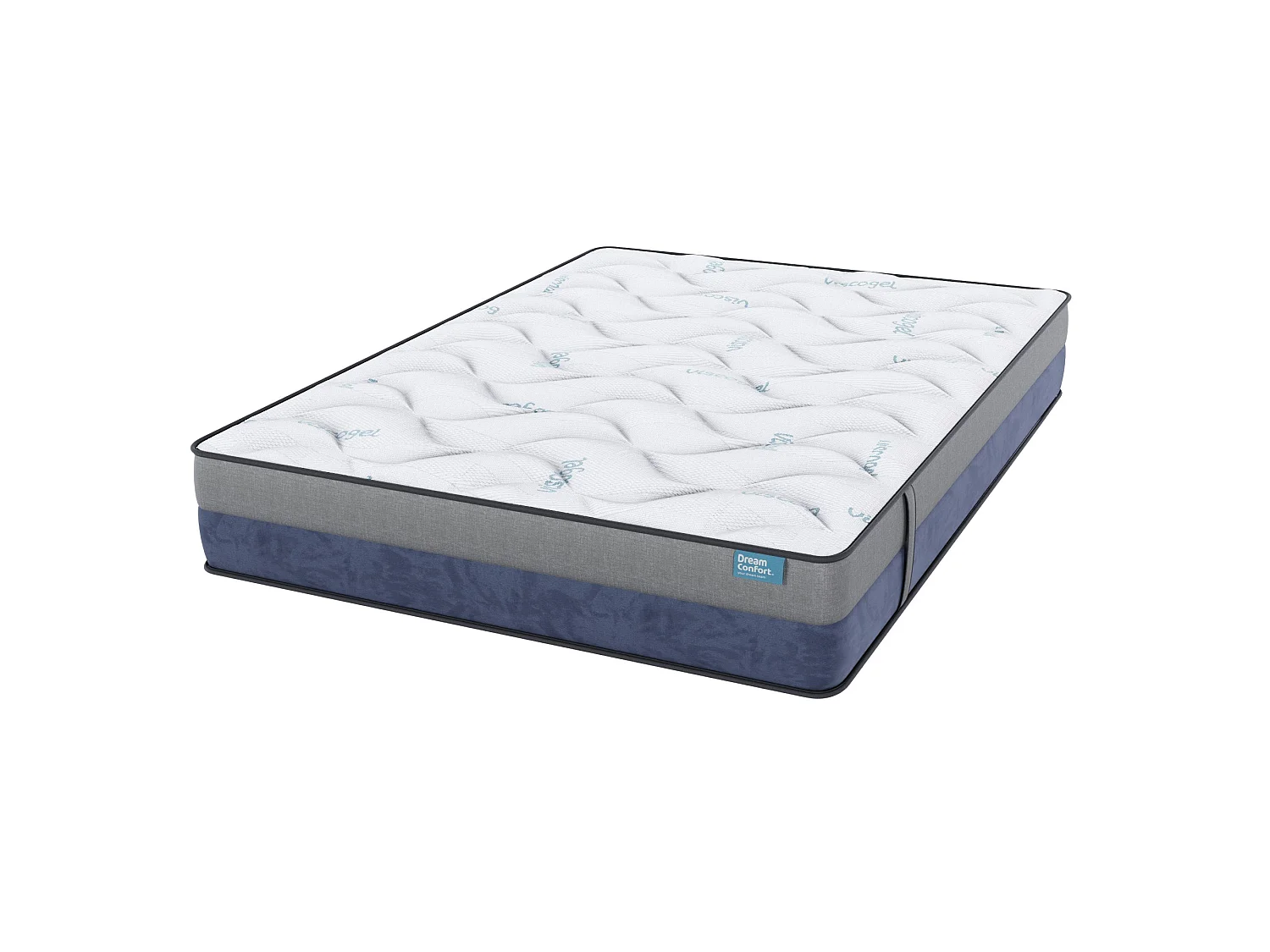 Materasso HR In Memory Foam Gel Excellence Titanium 150x180 28 cm Doppia Faccia Indipendenza dei Letti Rigidità Alta Dream Confort