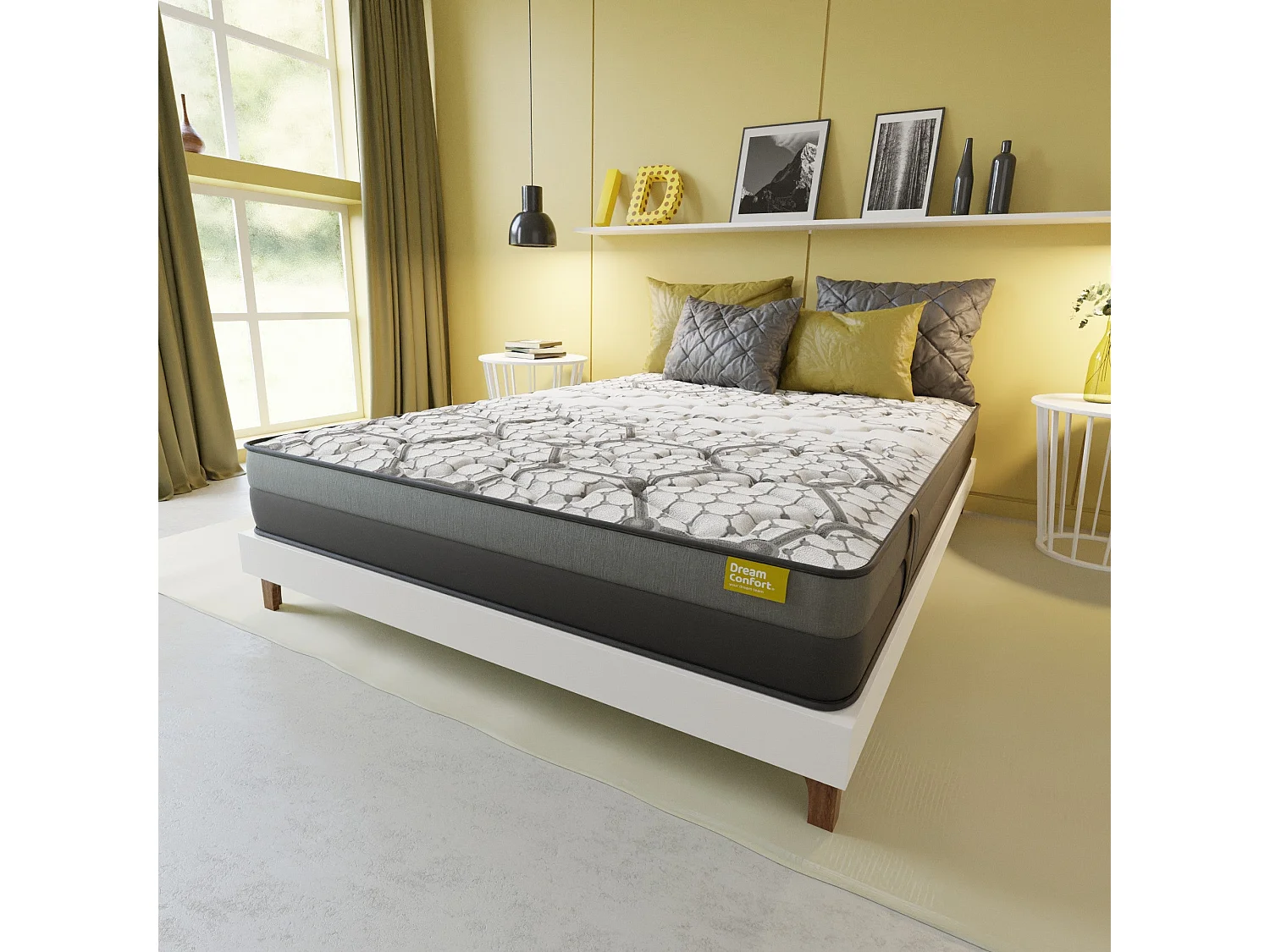 Matratze HR Viskoelastische Viskographen Cloud Elegance Dream Confort  180X200 22 cm Doppelseitige Bettunabhängigkeit, hohe Festigkeit