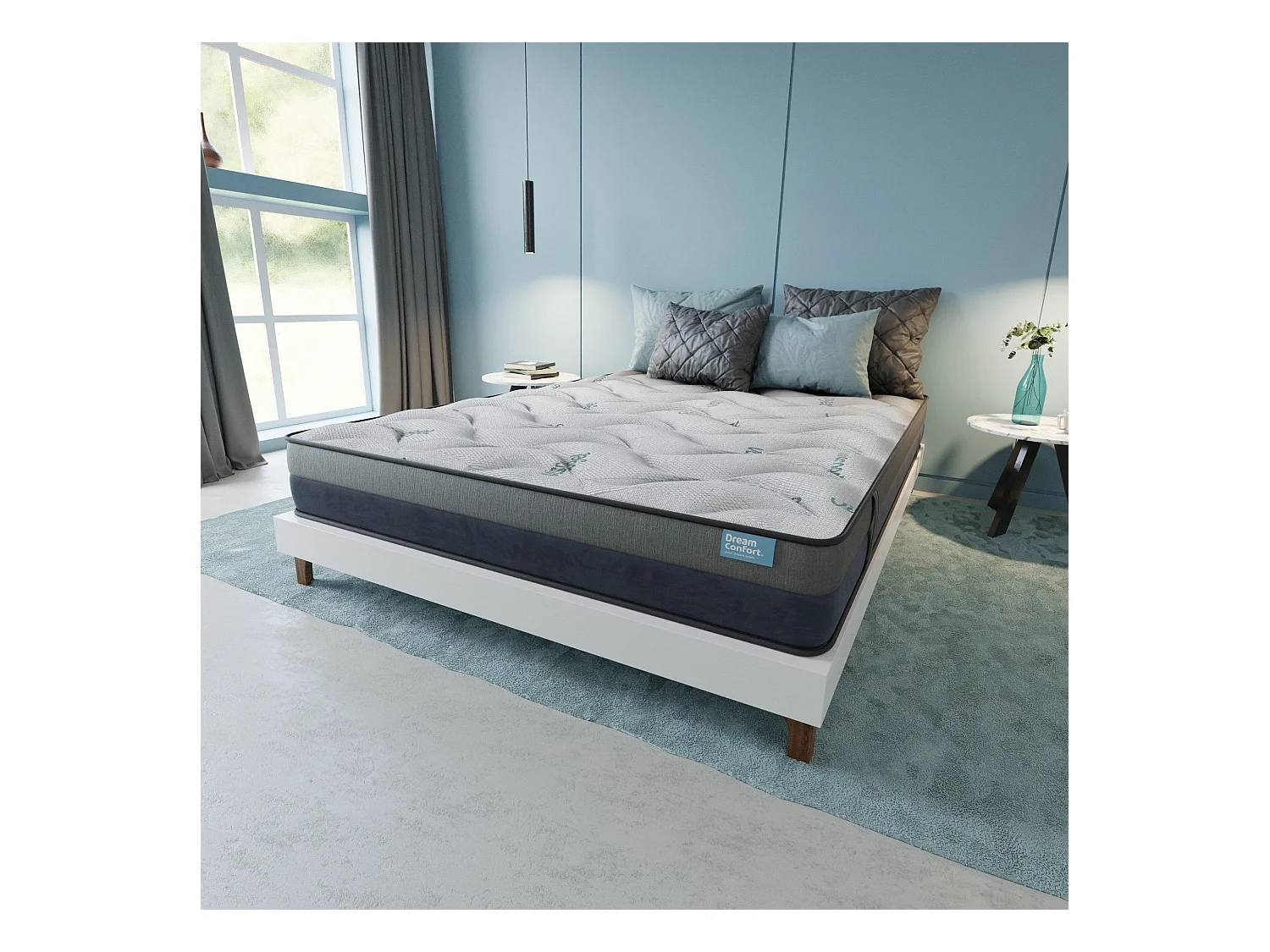 Matratze HR Viskoelastische Viscogel Cloud Majestic Dream Confort  180X200 22 cm Doppelseitige Bettunabhängigkeit, hohe Festigkeit