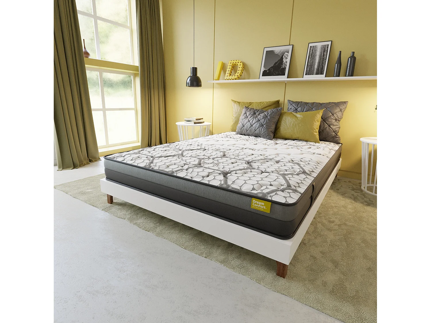 Matratze HR Viskoelastische Viskographen Smart Hero Dream Confort  180X200 16 cm Doppelseitige Bettunabhängigkeit, hohe Festigkeit