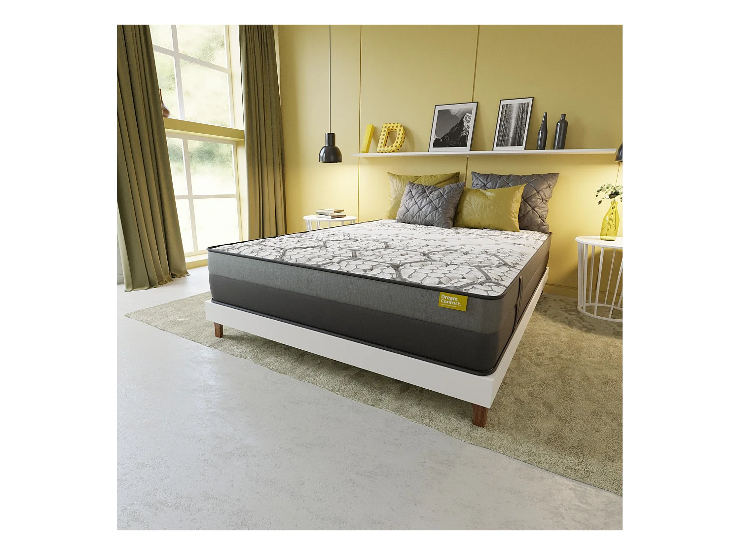 Matratze HR Viskoelastische Viskographen Excellence Senator Dream Confort  180X200 28 cm Doppelseitige Bettunabhängigkeit, hohe Festigkeit