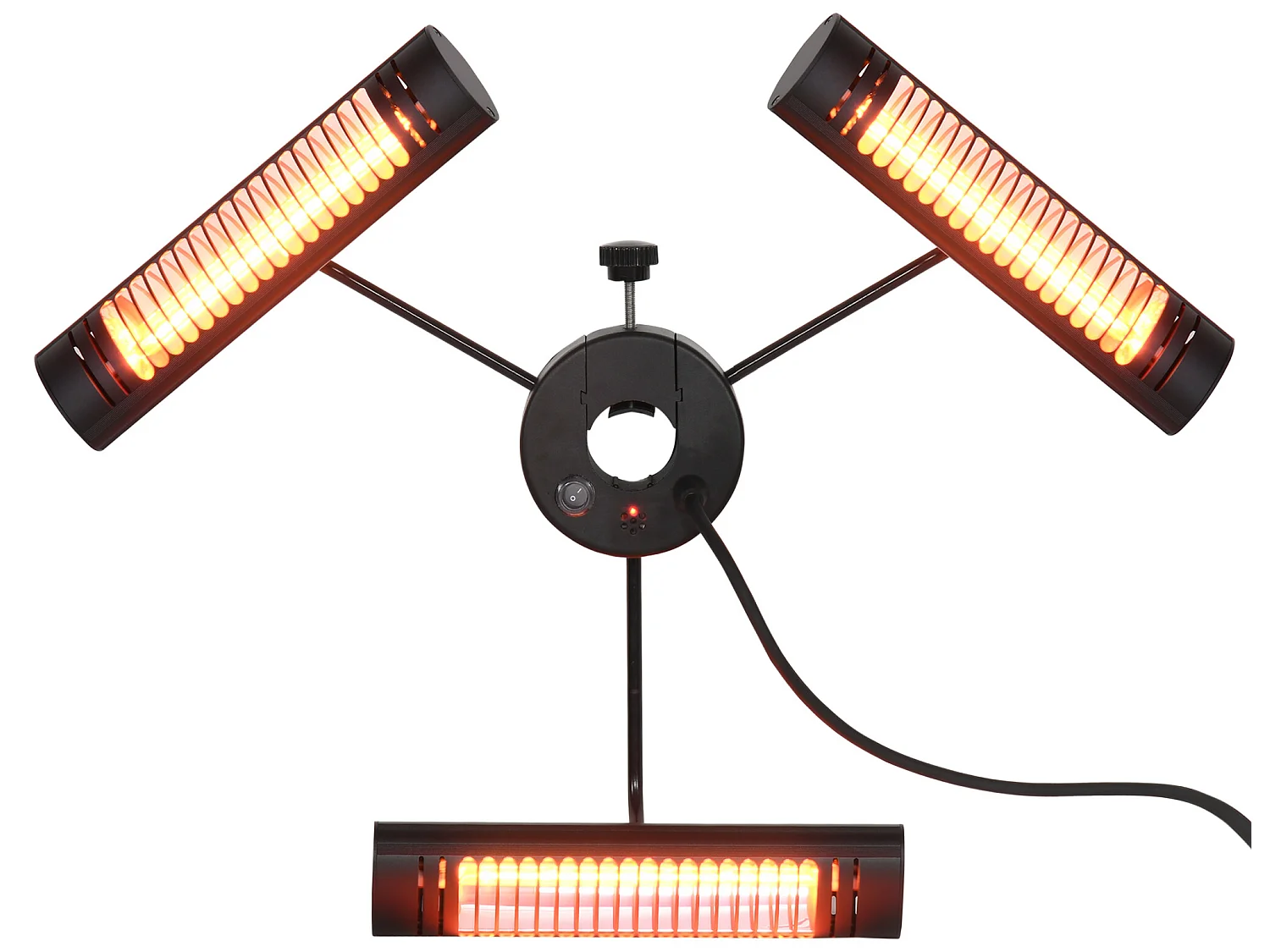 Calefactor exterior negro 87x75x22 cm Outsunny