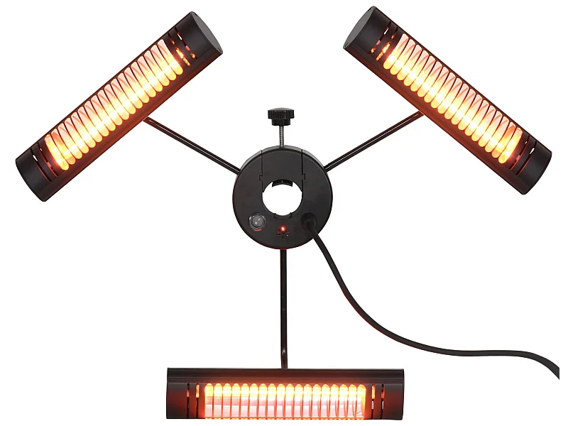 Calefactor exterior negro 87x75x22 cm Outsunny