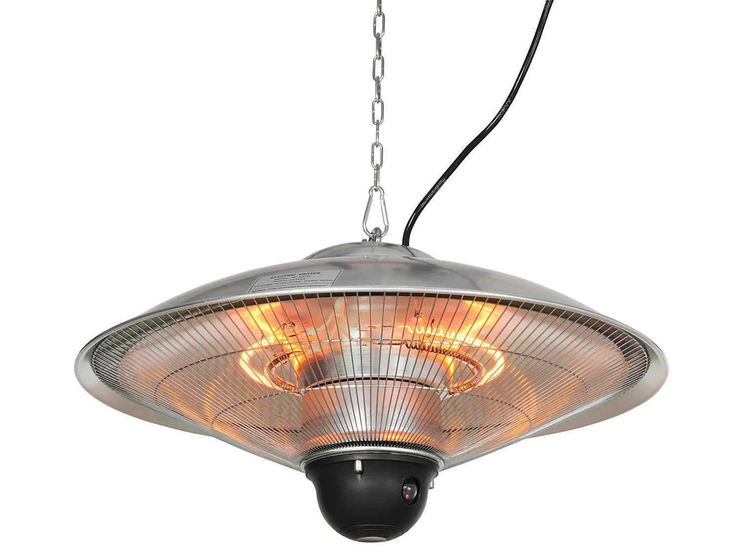 Calentador de patio plata 58.5x58.5x33 cm Outsunny