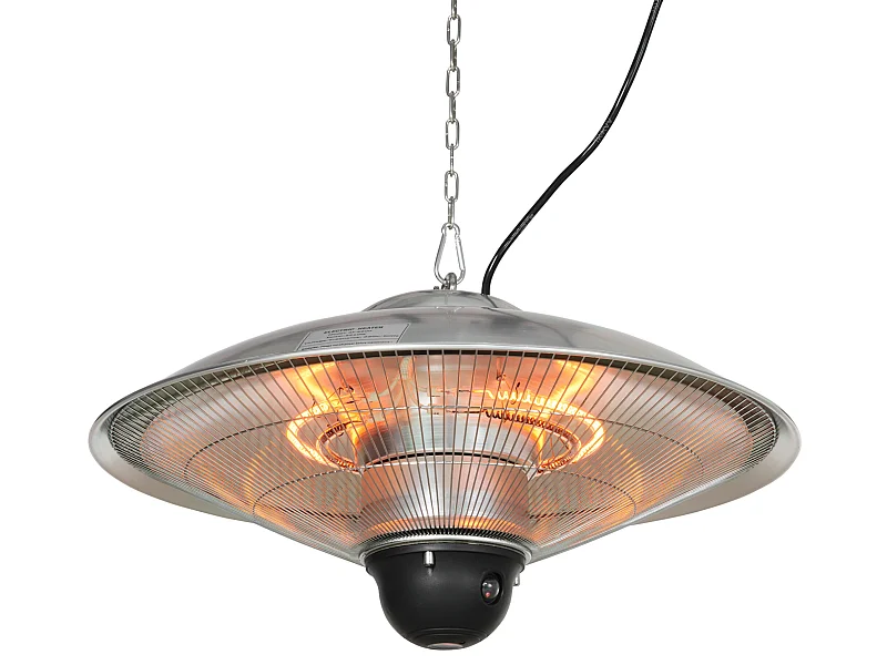 Calentador de patio plata 58.5x58.5x33 cm Outsunny