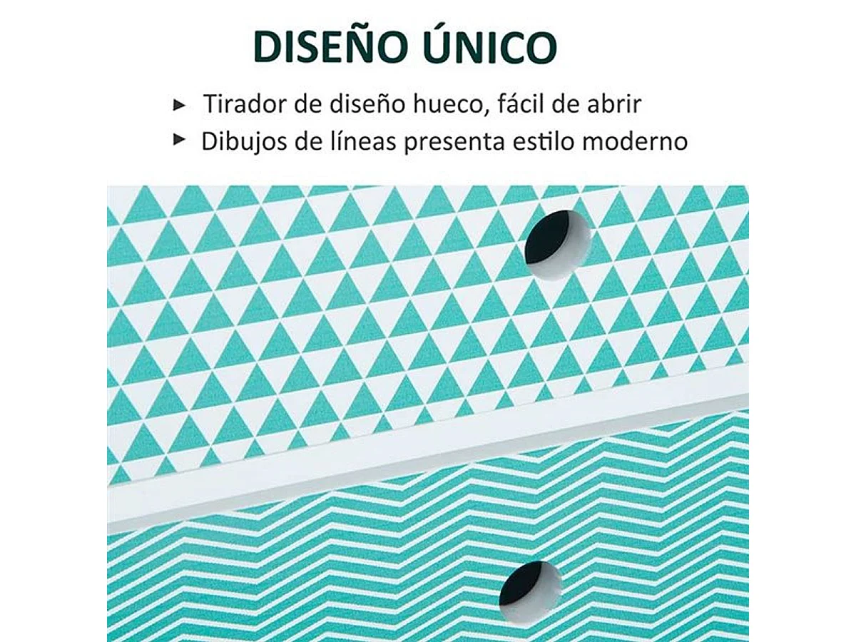 Cómoda de madera blanco 45x30x65cm HOMCOM