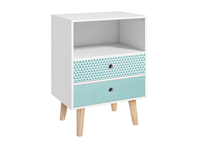 Cómoda de madera blanco 45x30x65cm HOMCOM