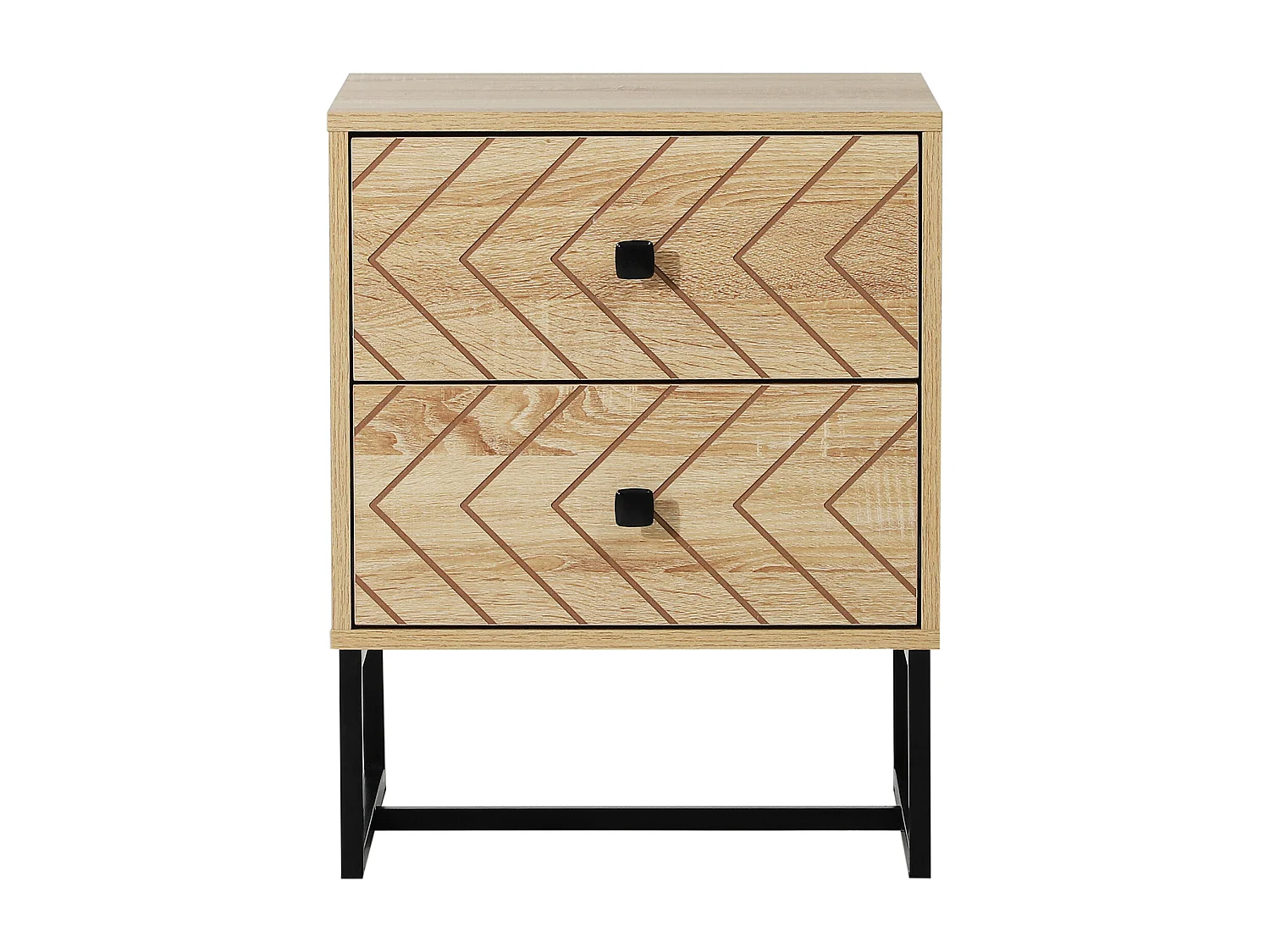 Mesita de noche color de madera natural 48x39,5x60cm HOMCOM