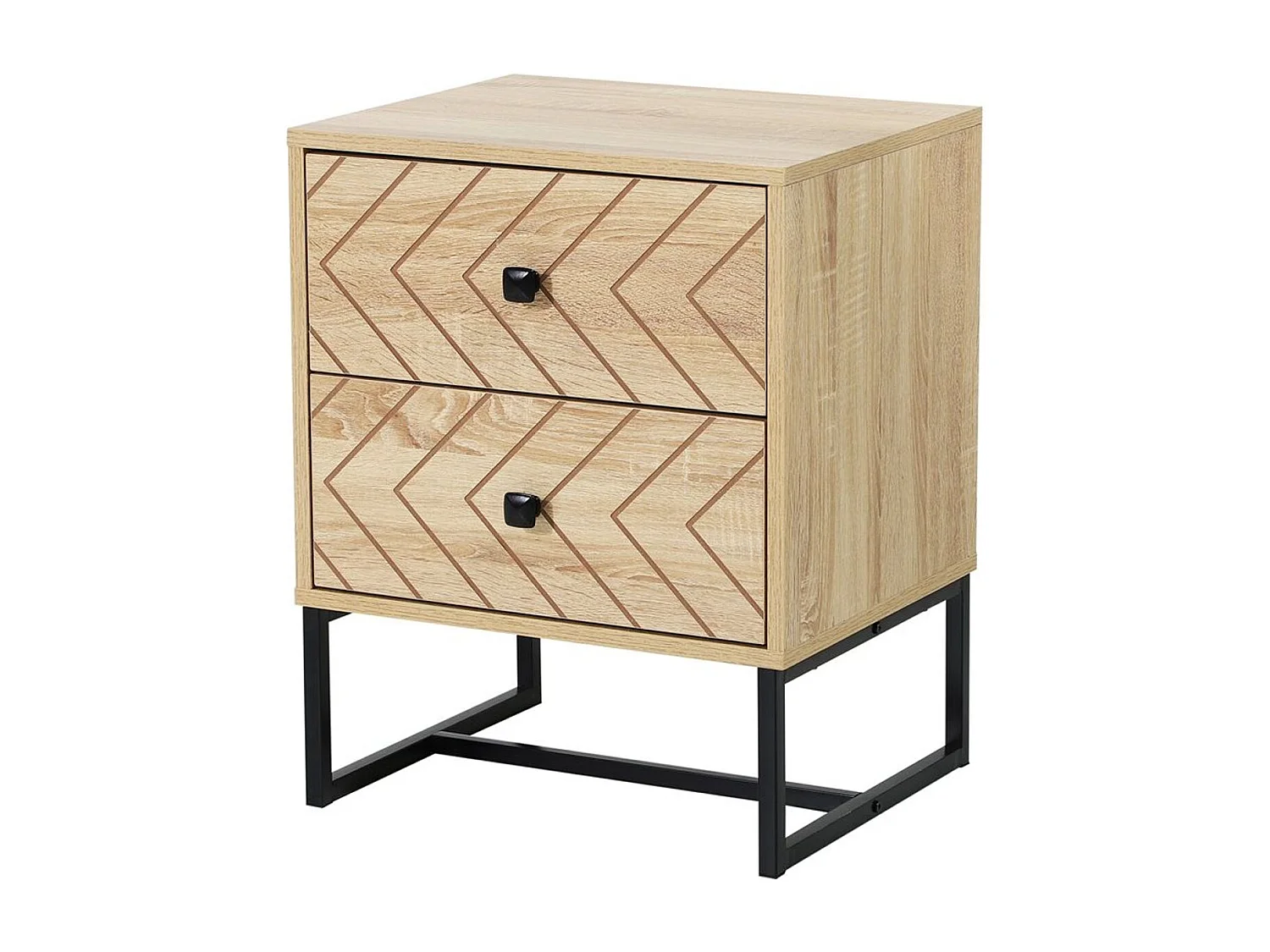 Mesita de noche color de madera natural 48x39,5x60cm HOMCOM