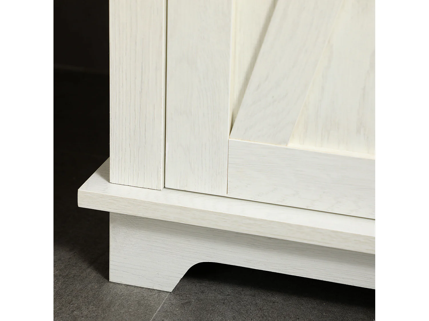 Armario de baño blanco, marrón 39.5x30x160 cm kleankin