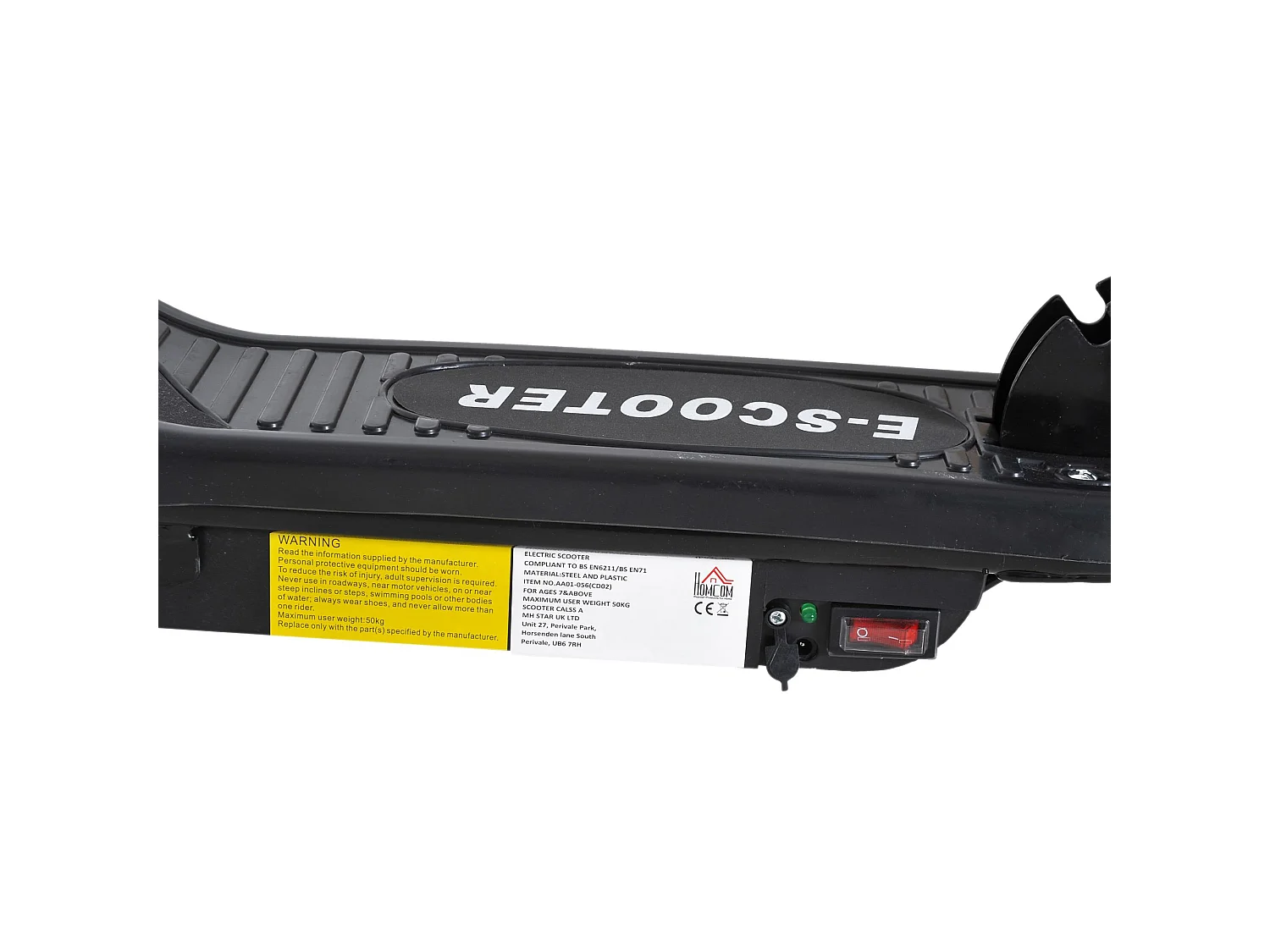 Patinete eléctrico para niños negro 74x36x92.5 cm HOMCOM