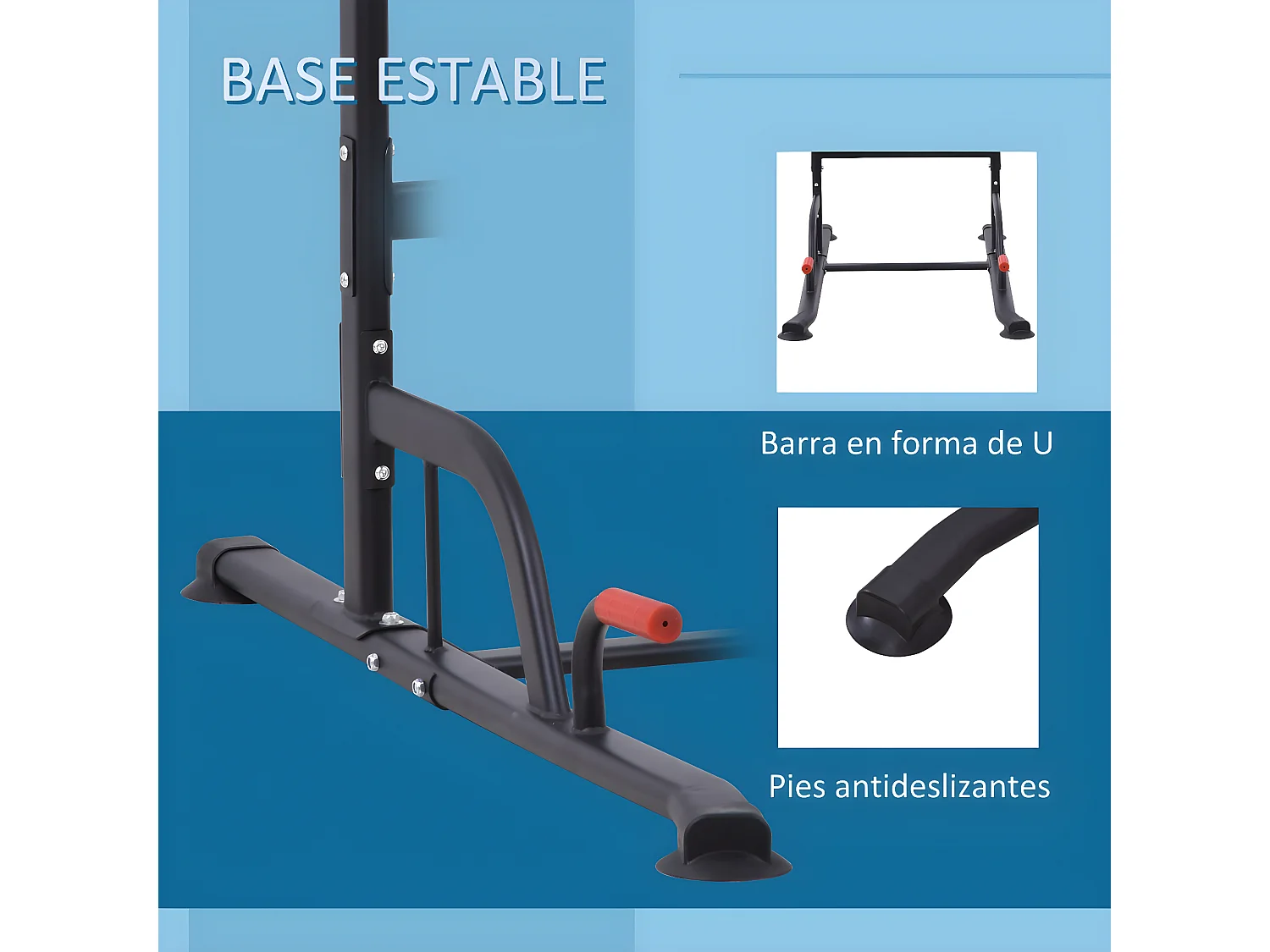 Torre de ejercicios negro 123x98x239 cm HOMCOM