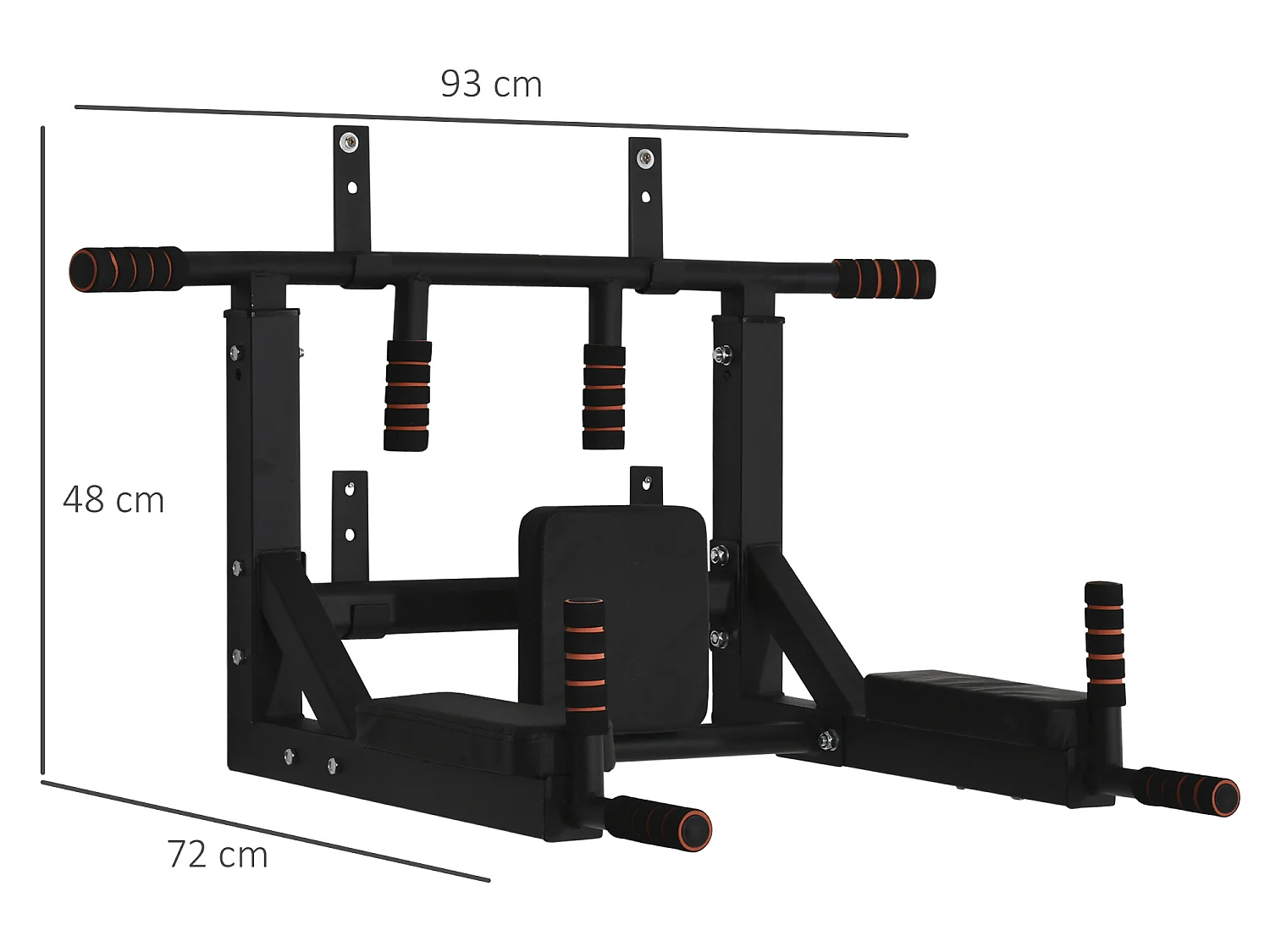 Barra de dominadas negro 93x72x48 cm HOMCOM