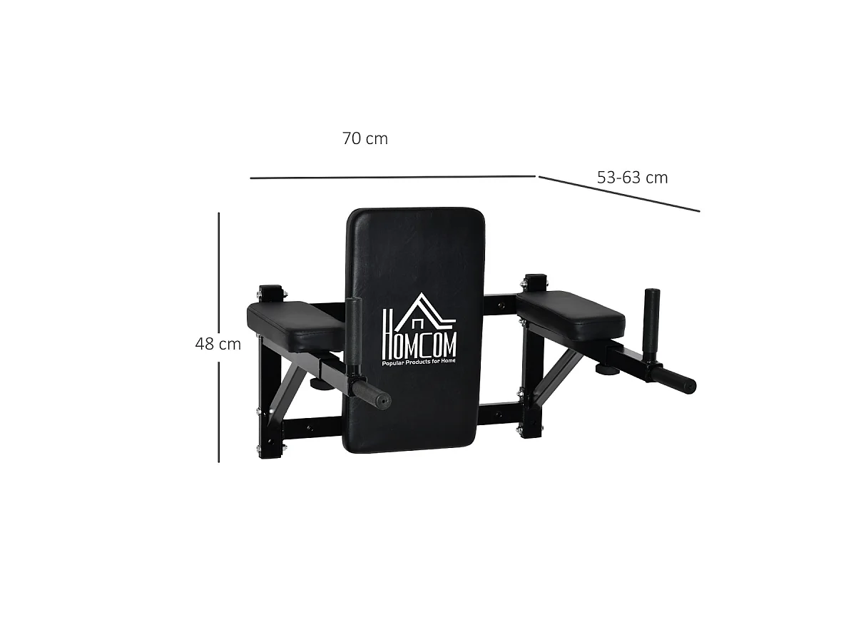 Barra de dominada negro 70x63x48 cm HOMCOM