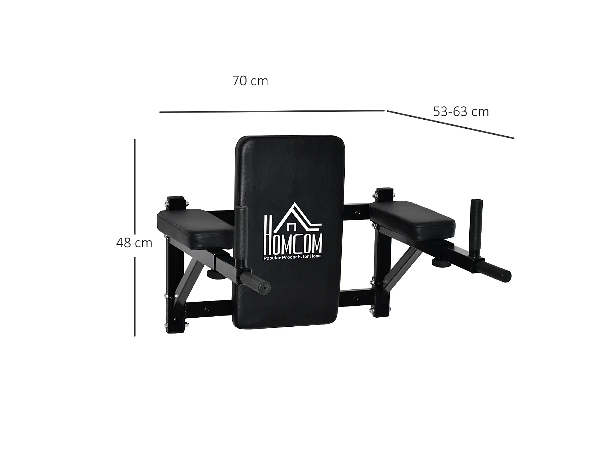 Barra de dominada negro 70x63x48 cm HOMCOM