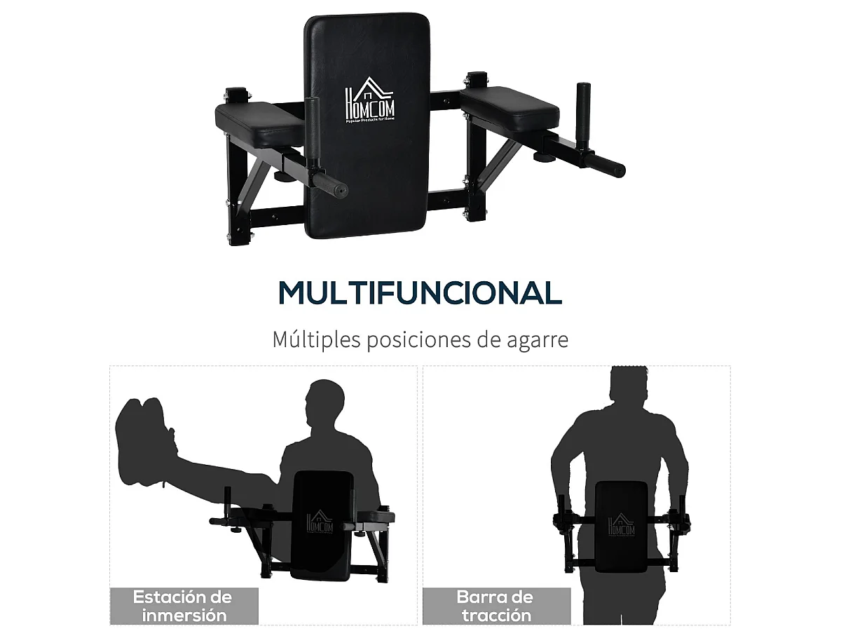 Barra de dominada negro 70x63x48 cm HOMCOM