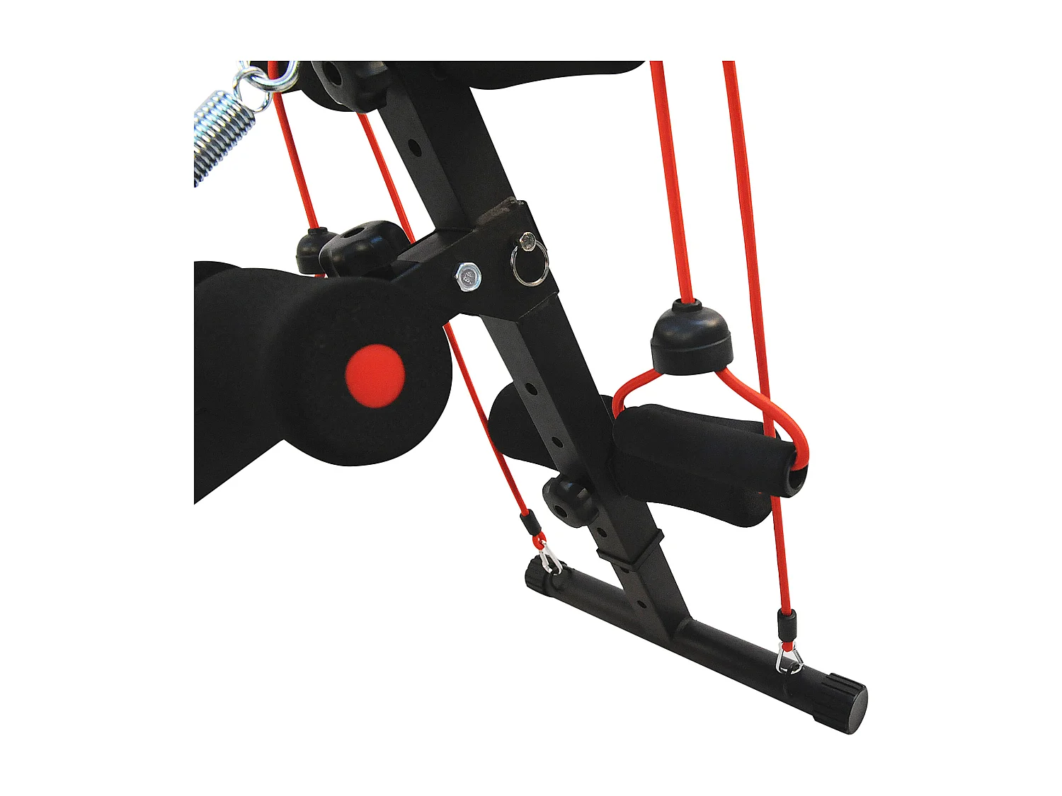 Banco de abdominales negro, rojo 55.5x137.5x68 cm HOMCOM