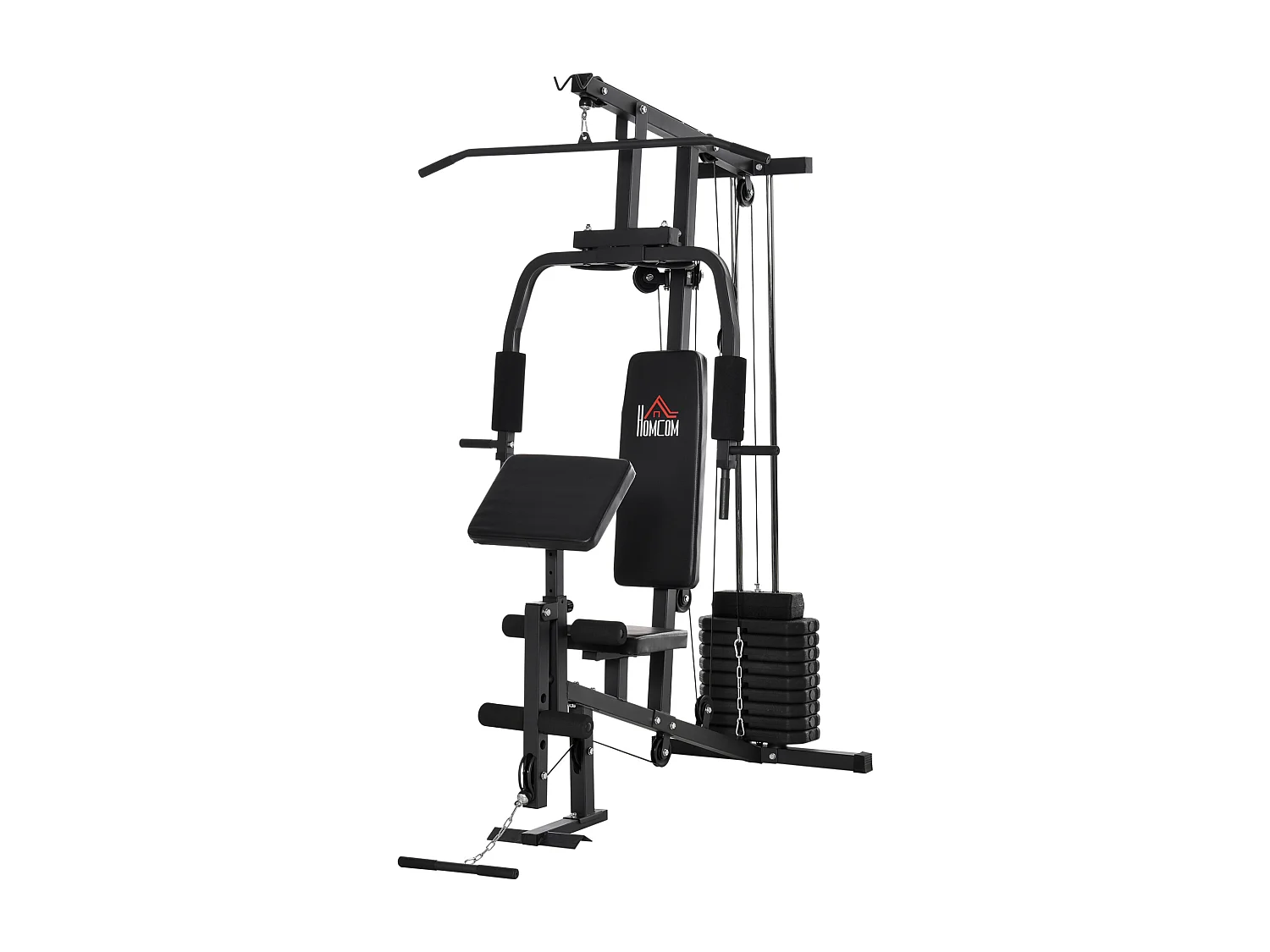 Multiestación negro 148x108x207 cm HOMCOM