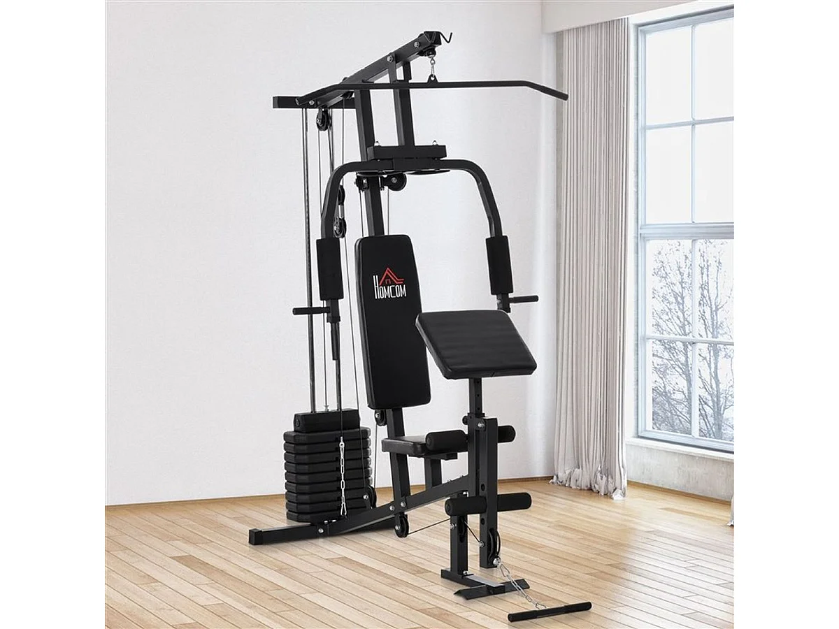 Multiestación negro 148x108x207 cm HOMCOM