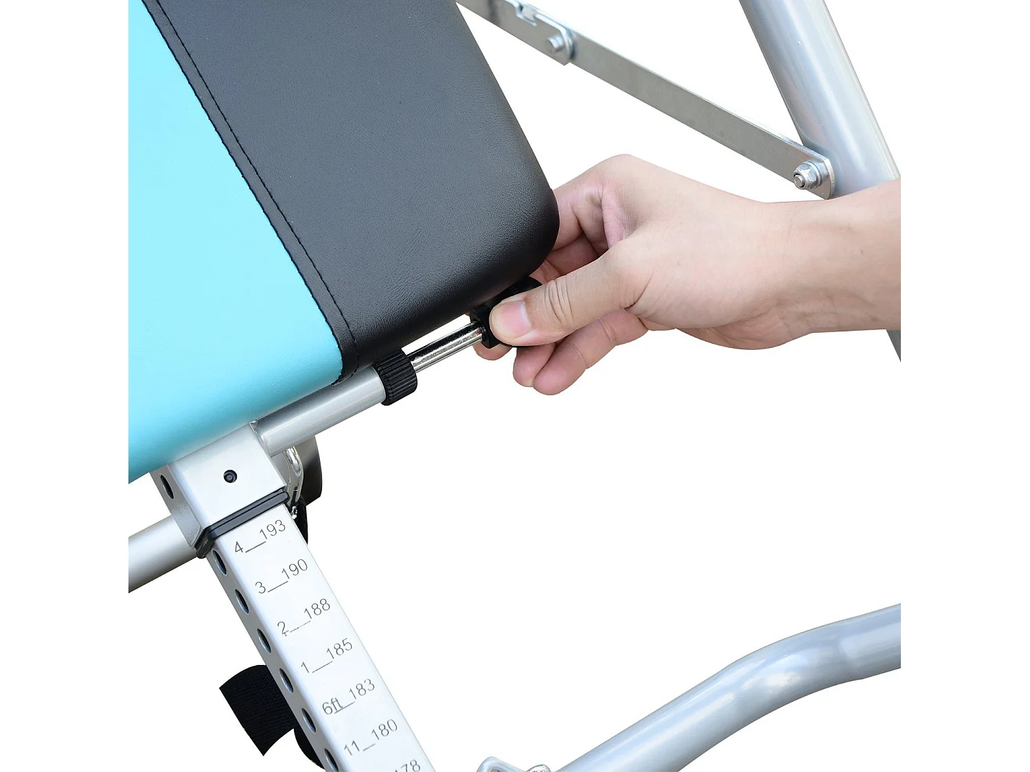 Tabla de inversión gravitacional azul 65x142x126 cm HOMCOM