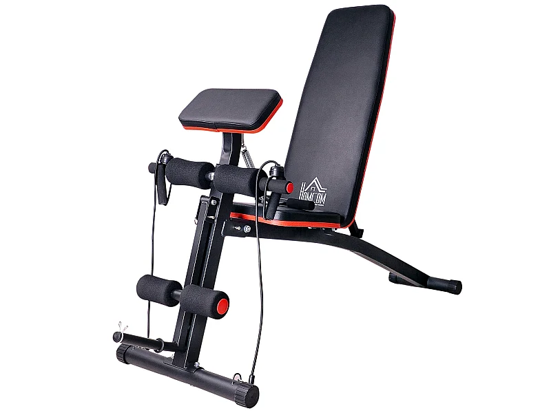 Banco de mancuerna negro 54x160x106 cm HOMCOM