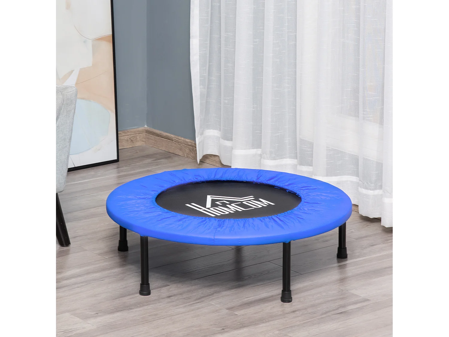 Cama elástica azul 81x81x22.5 cm HOMCOM