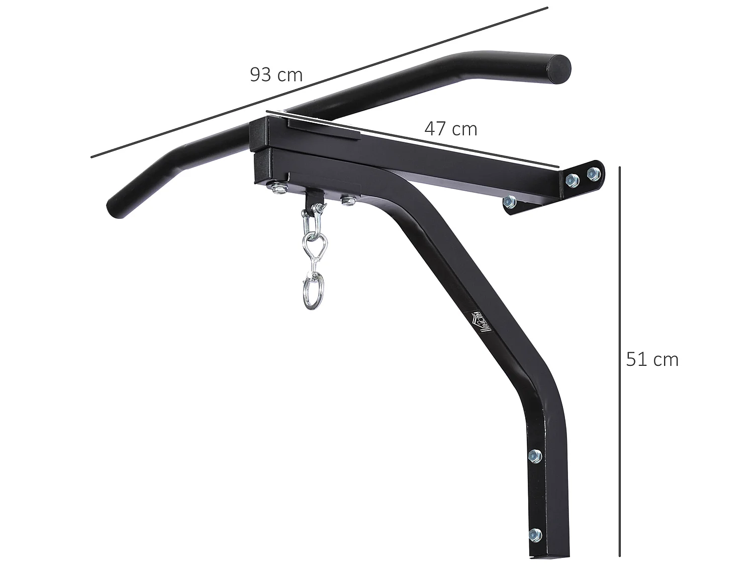Barra de dominadas negro 93x47x51 cm HOMCOM