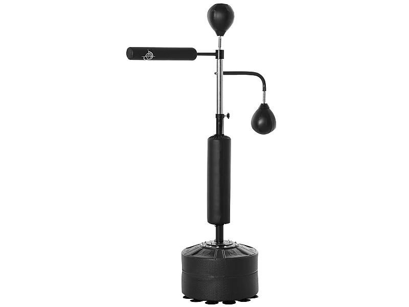 Saco de boxeo de pie negro 88x50x230 cm HOMCOM