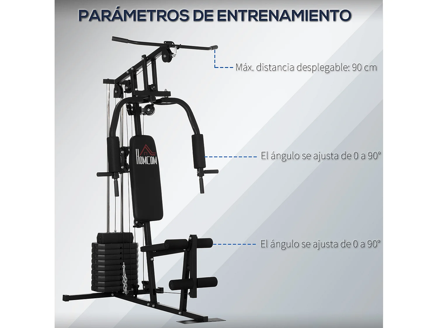 Multiestación negro 135x103x200 cm HOMCOM