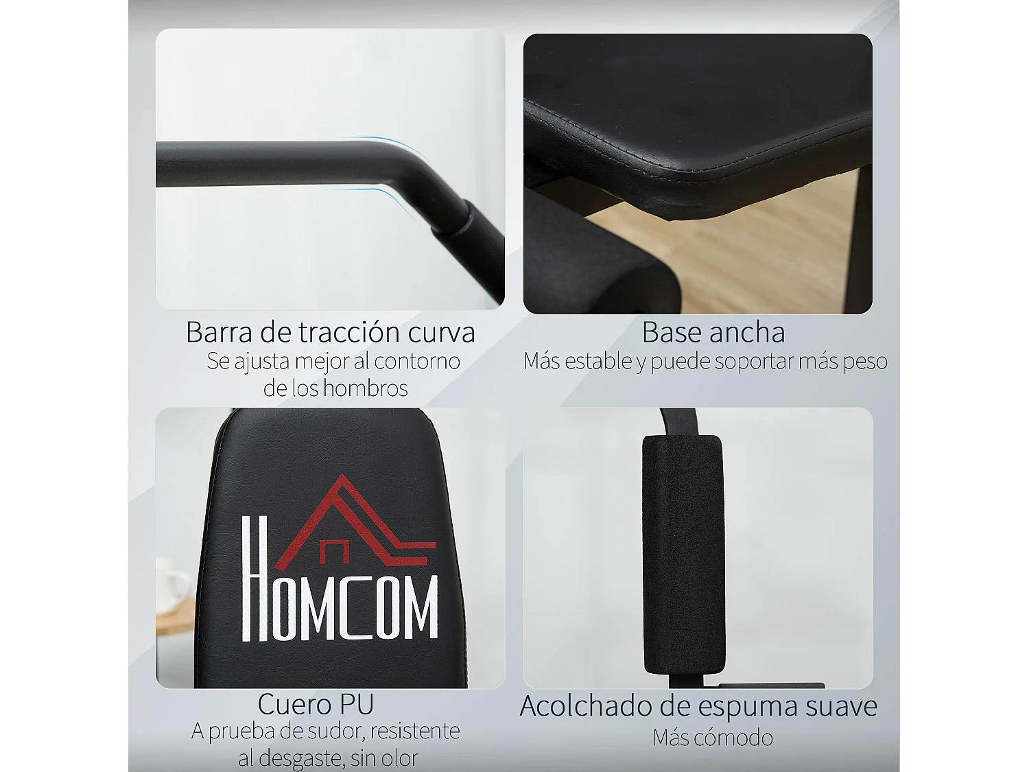 Multiestación negro 135x103x200 cm HOMCOM