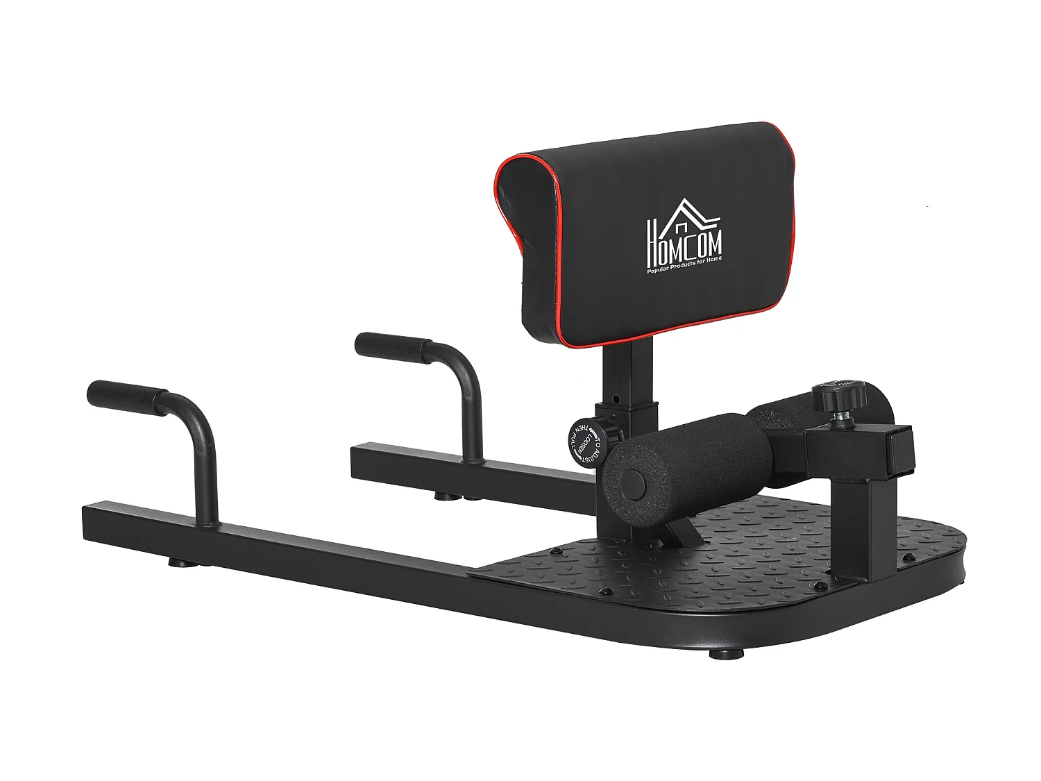 3-en-1 profundo sissy squat negro 50x97x56.5 cm HOMCOM