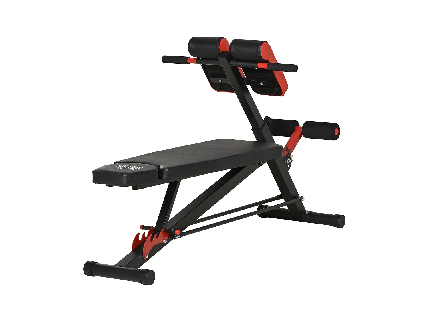 Banco de mancuerna negro y rojo 64x146x85 cm HOMCOM