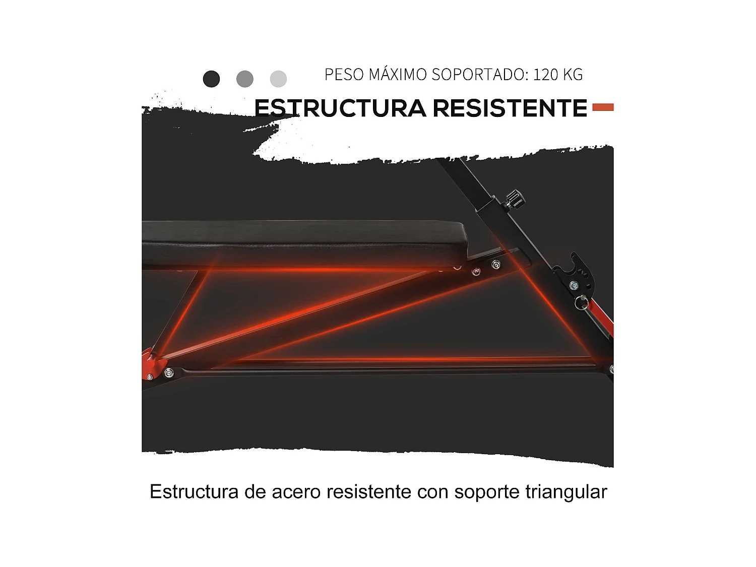 Banco de mancuerna negro y rojo 64x146x85 cm HOMCOM