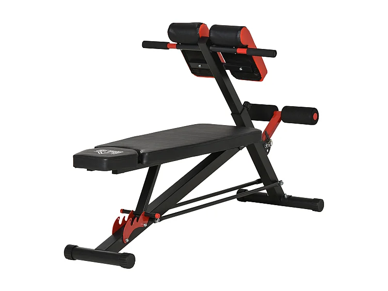 Banco de mancuerna negro y rojo 64x146x85 cm HOMCOM