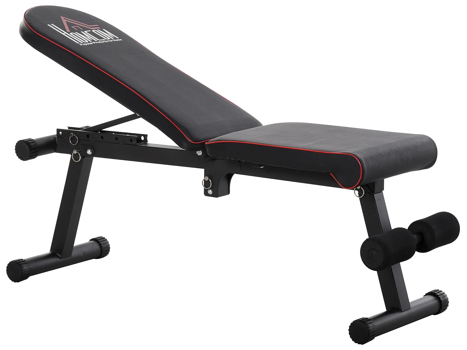 Banco de musculación negro 130x37x108 cm HOMCOM