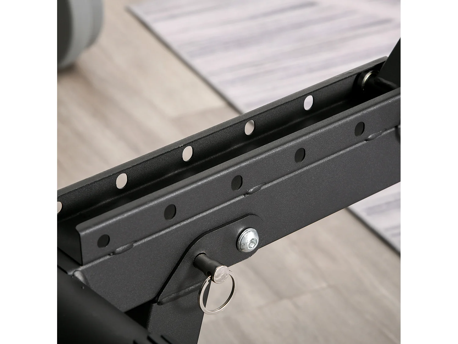 Banco de musculación negro 130x37x108 cm HOMCOM