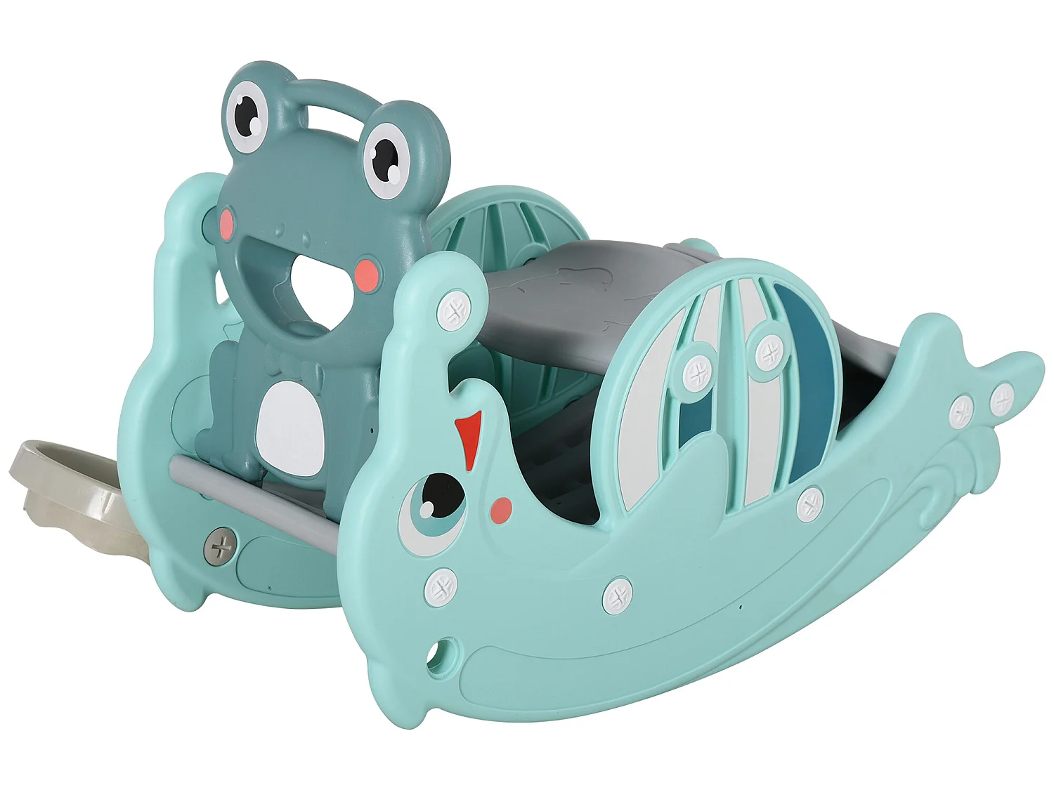 Caballo de balancín de niños verde 72x34x47 cm HOMCOM