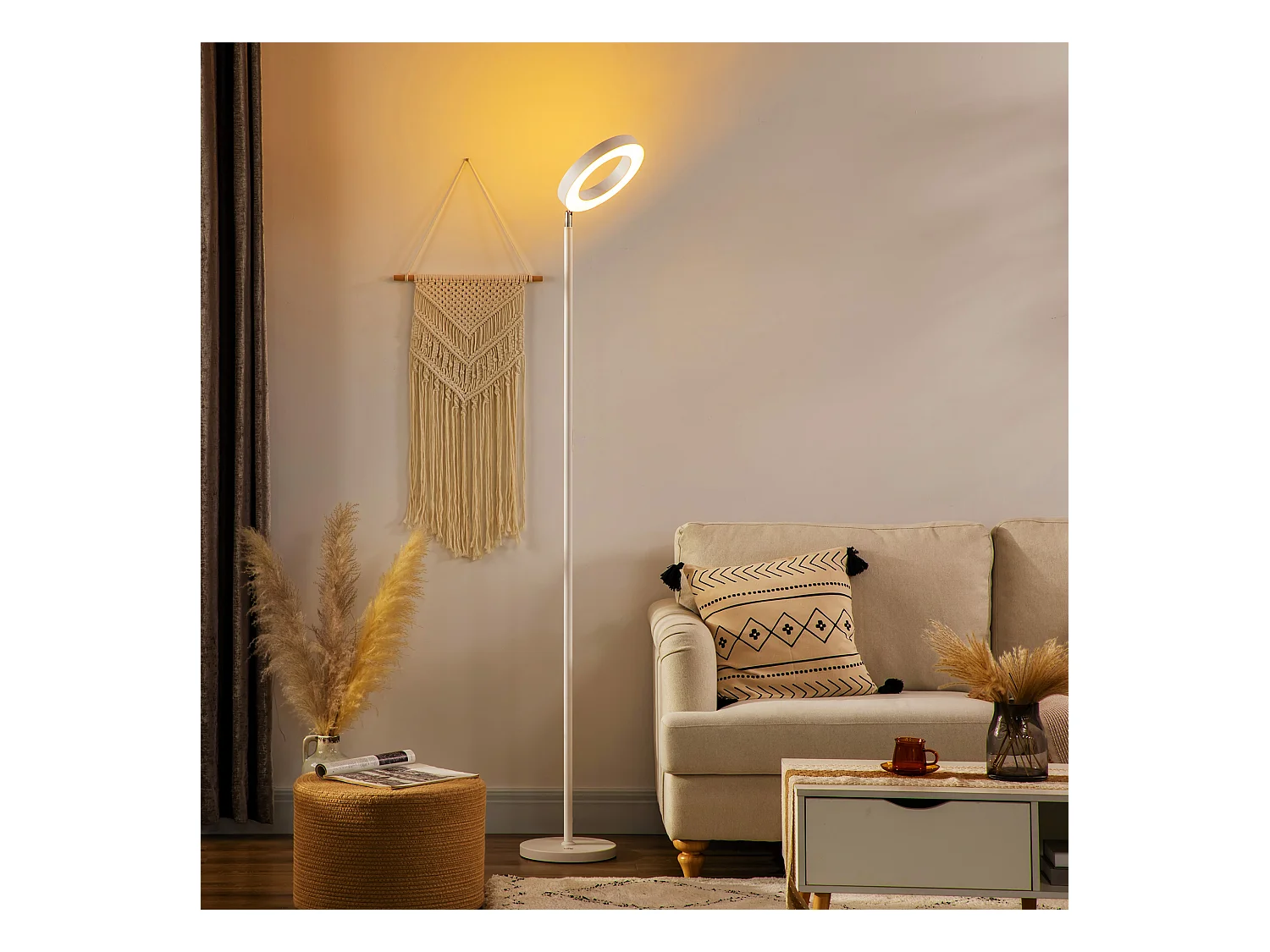 Lámpara de pie blanco 25x25x168 cm HOMCOM