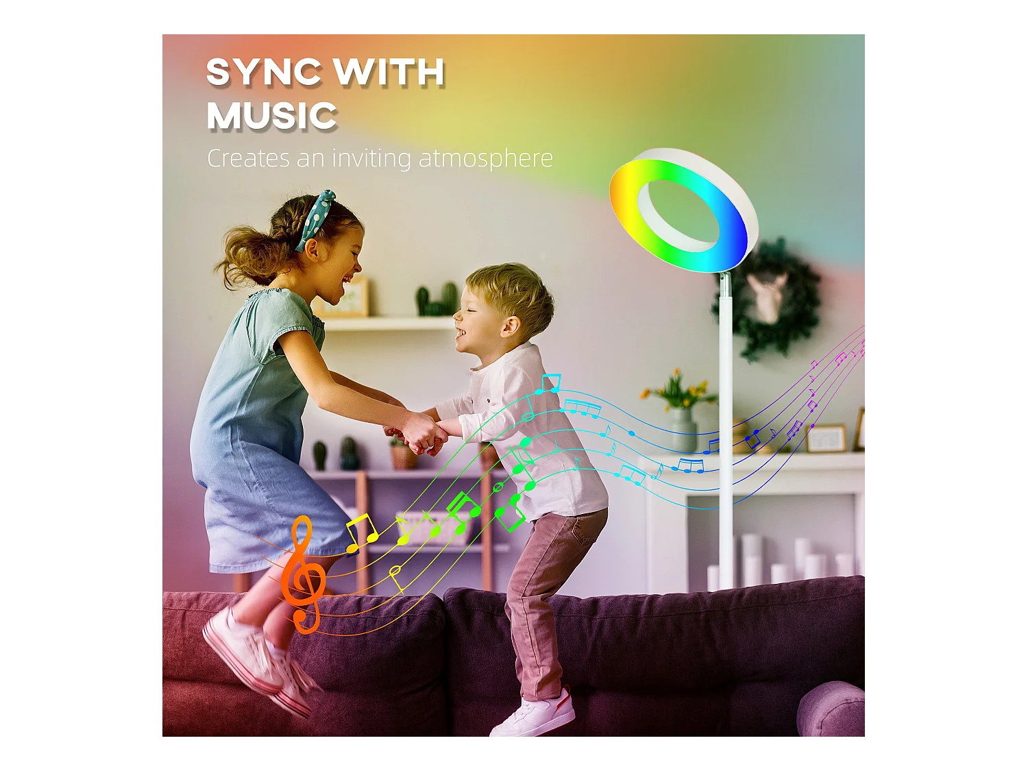 Lámpara de pie blanco 25x25x168 cm HOMCOM