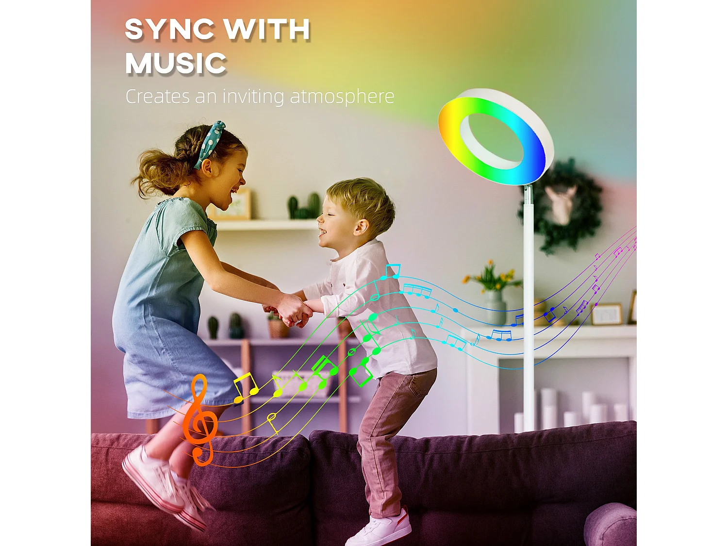 Lámpara de pie blanco 25x25x168 cm HOMCOM