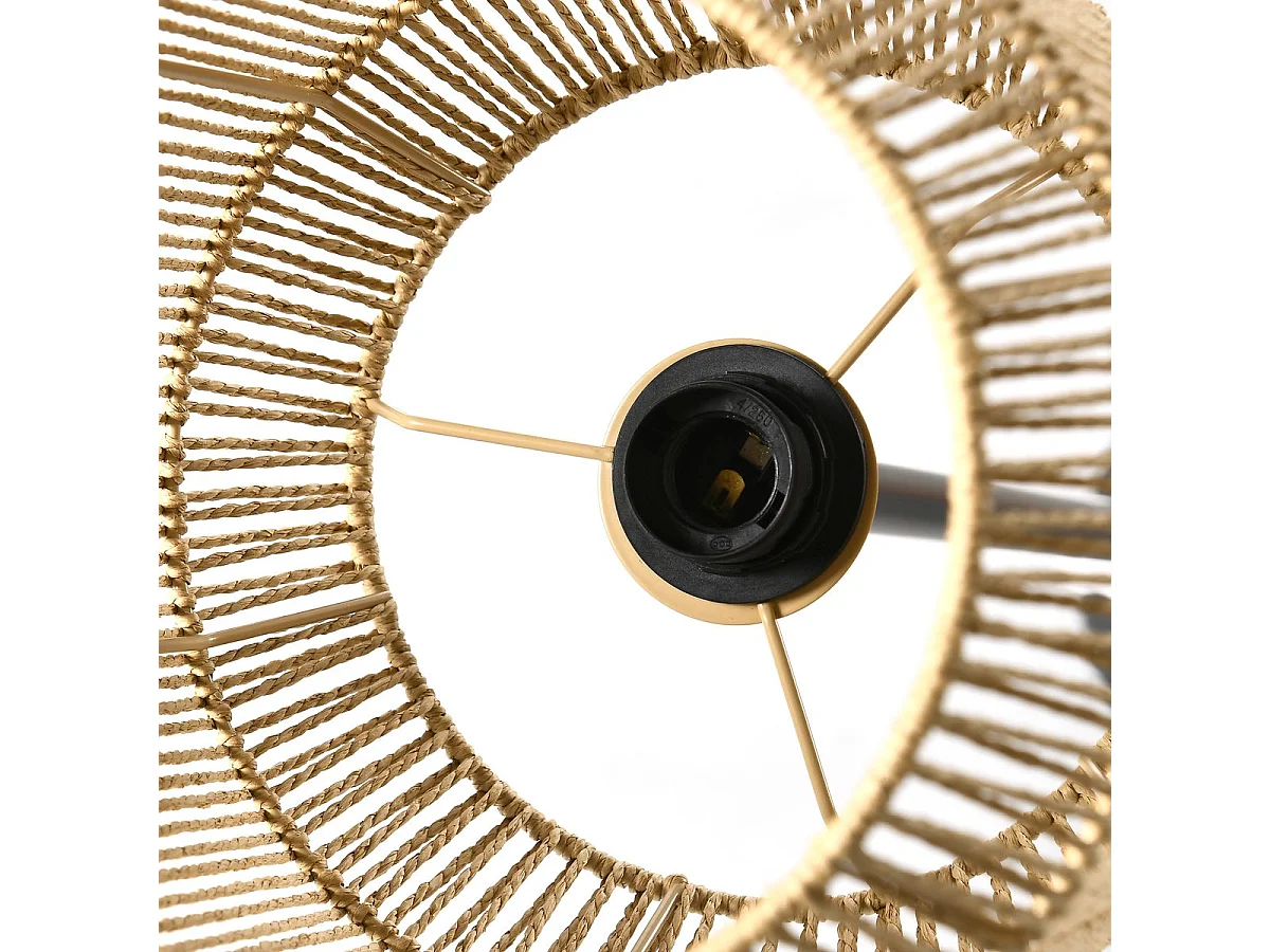 Lámpara de pie madera natural y negro 26x26x158 cm HOMCOM