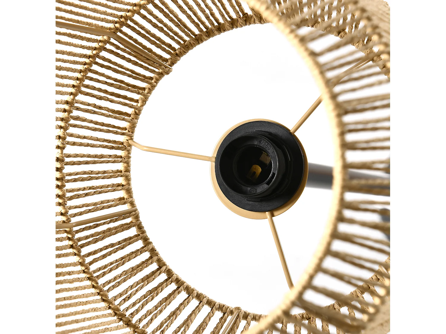 Lámpara de pie madera natural y negro 26x26x158 cm HOMCOM