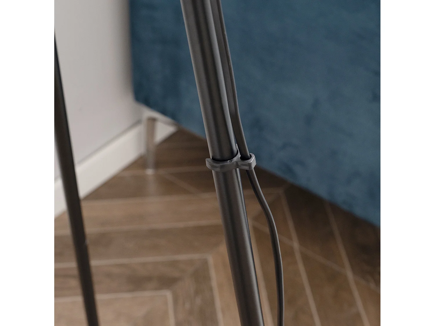 Lámpara de pie negro y blanco 50x50x170 cm HOMCOM