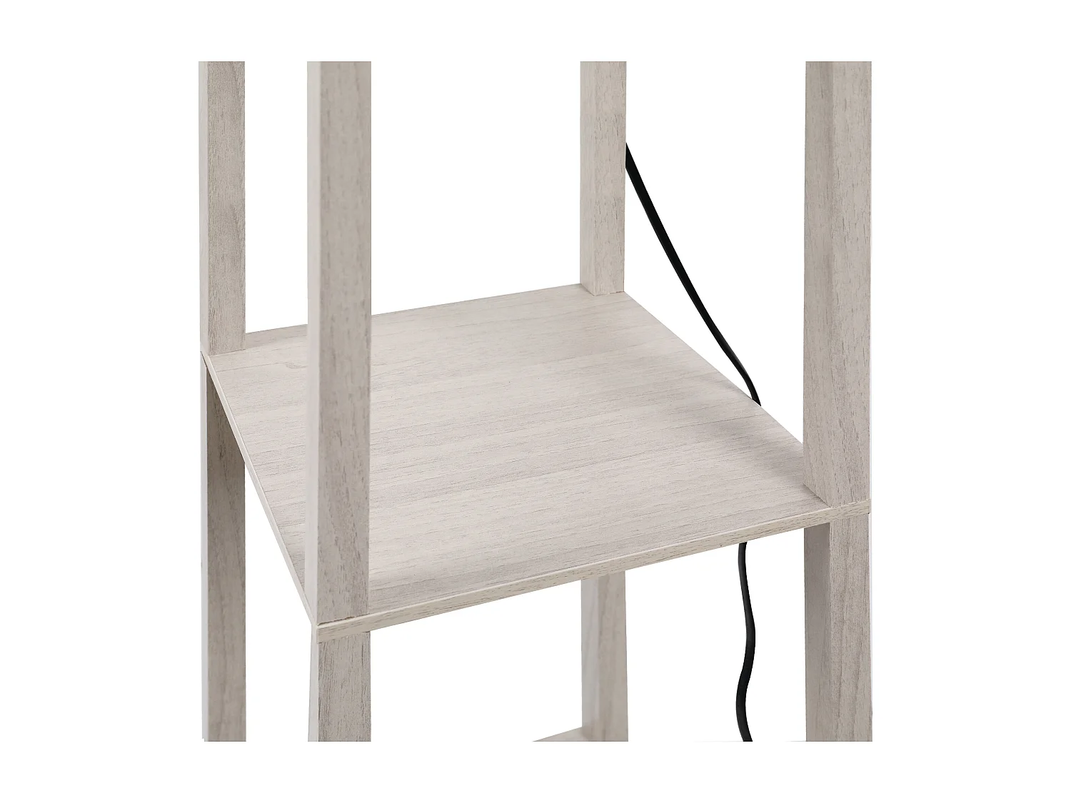 Lámpara de pie con estantes roble 26x26x160 cm HOMCOM