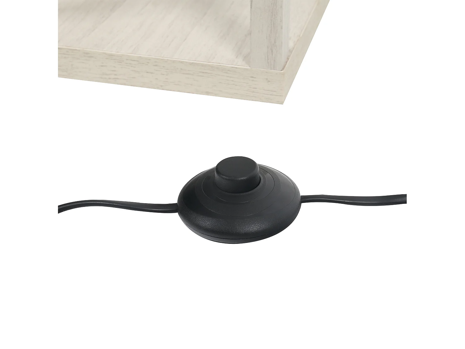 Lámpara de pie con estantes roble 26x26x160 cm HOMCOM