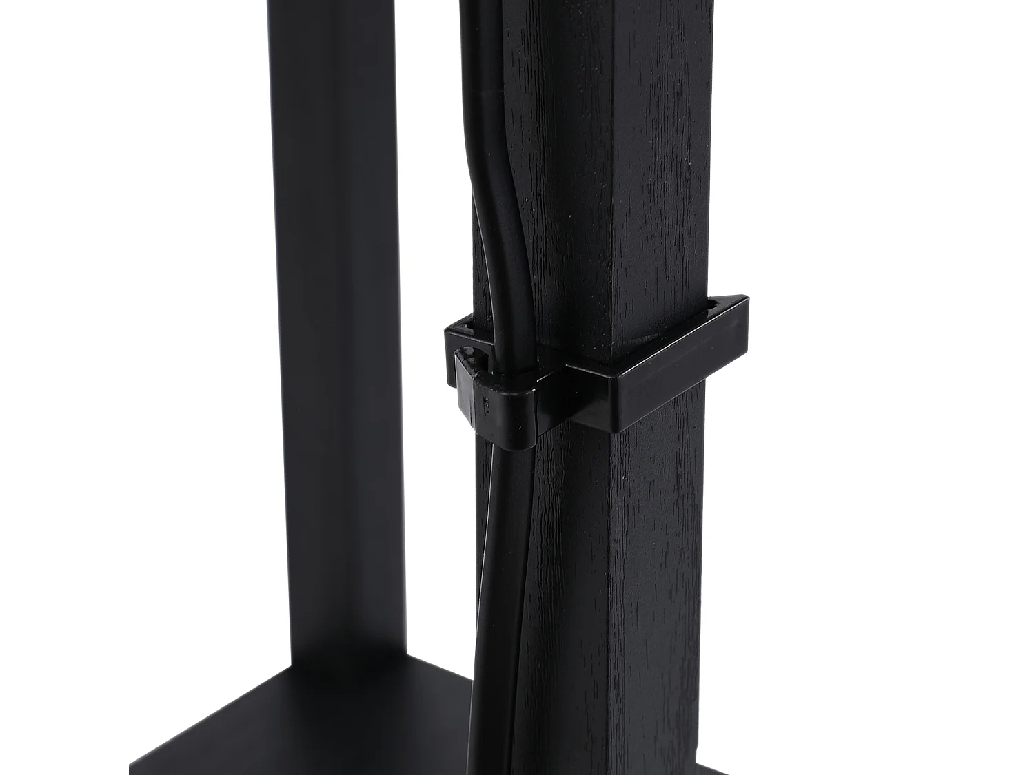 Lámpara de pie con estantes negro 26x26x160 cm HOMCOM